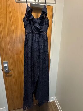 Akira Black Label Navy Blue Asymmetrical Dress